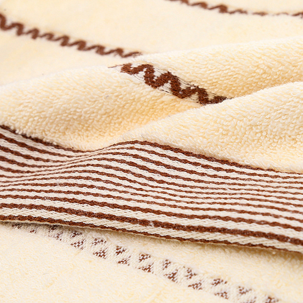 Home Textiles In Pakistan - Jacquard Cotton Weak Towels Beige Super