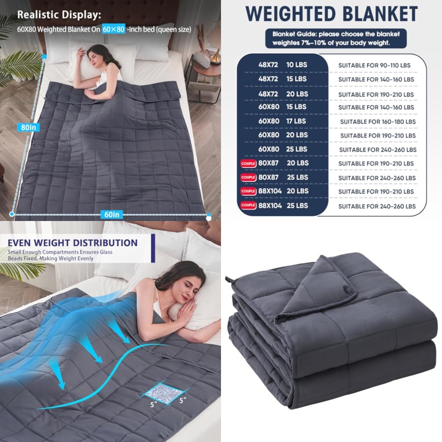 Weighted Blanket 15Lb - Weighted Blanket for Adults 20 lbs,