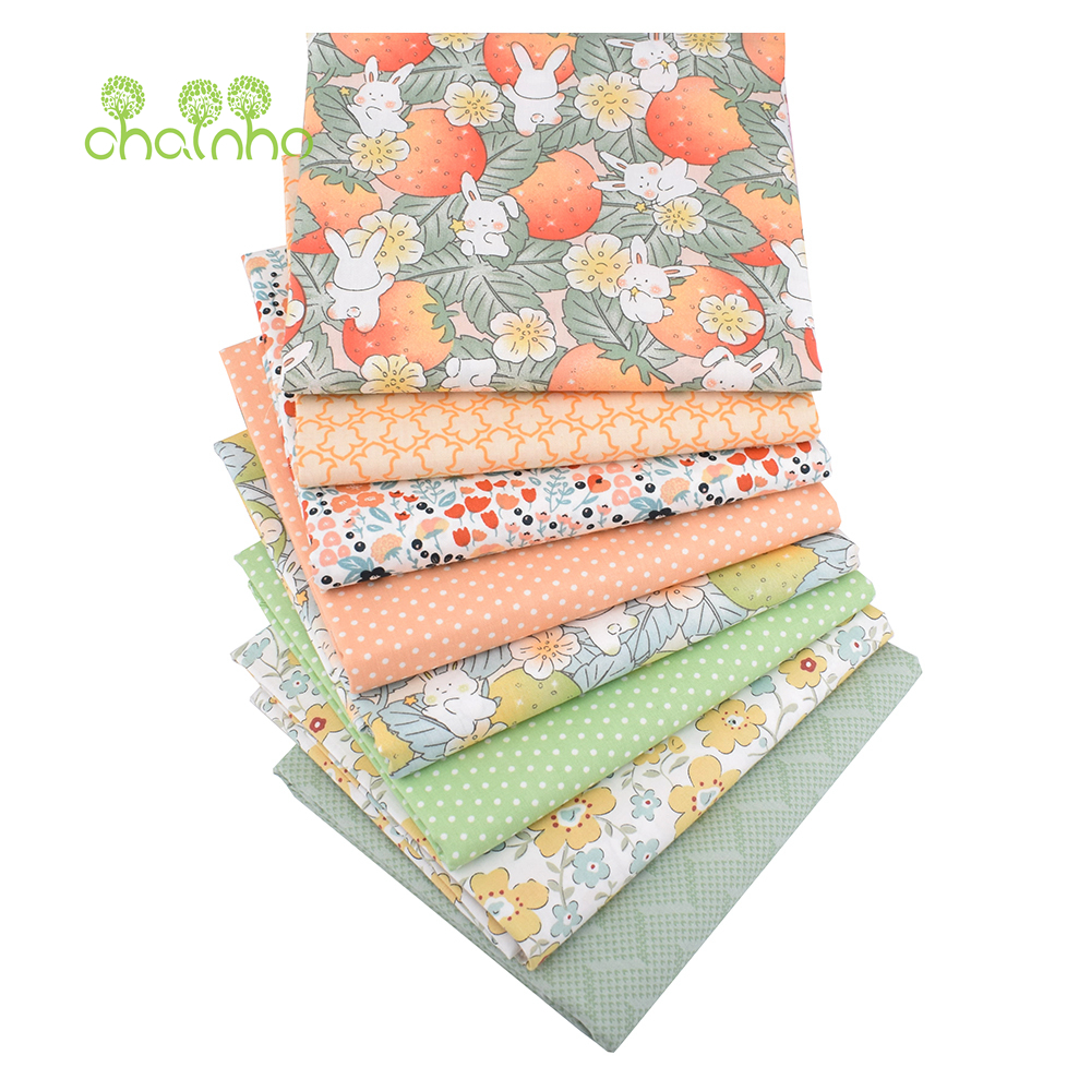 Home Textiles Bedding - Chainho,Flower& Cartoon Printed Twill Cotton Fabric,DIY