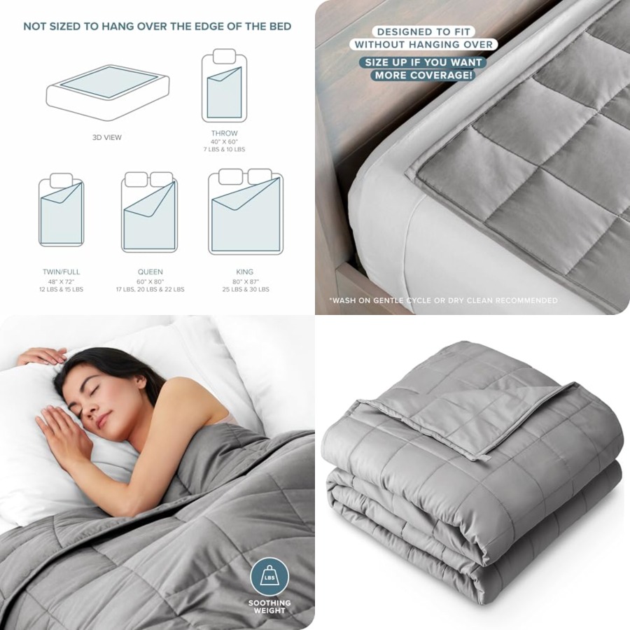 Weighted Blanket 15Lb - Weighted Blanket AllNatural 0 Cotton with