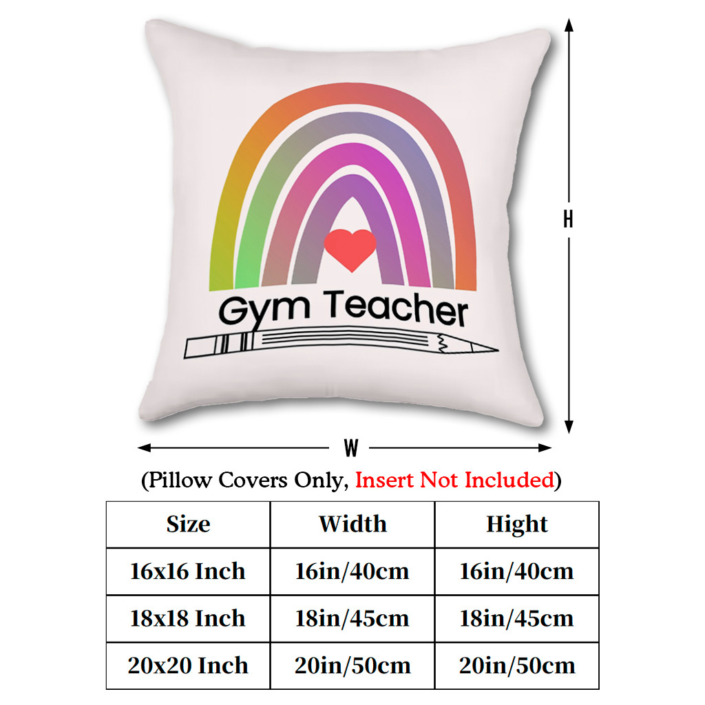 1pc Rainbow Heart & Pencil Pil - Pillow Insert 18X18 ulasan dan harga