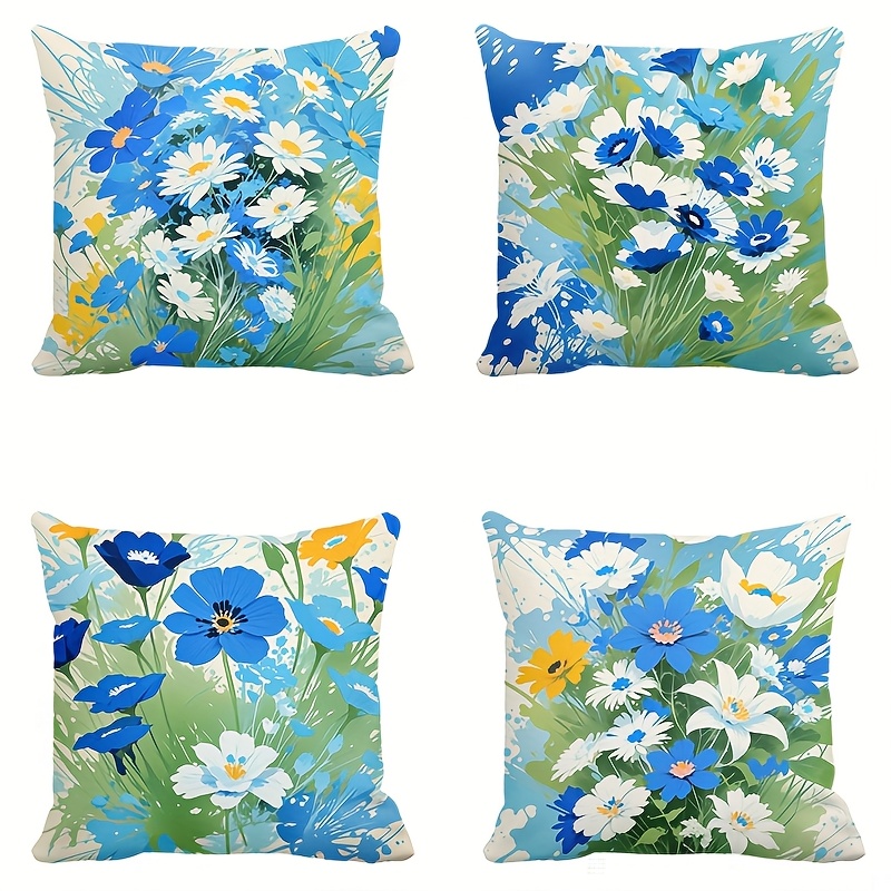 Pillow Covers Set of 4 Rural F - Pillow Insert 18X18 ulasan dan harga