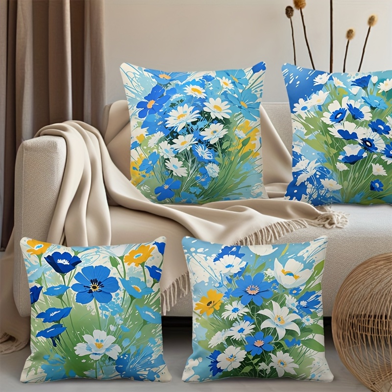 Pillow Covers Set of 4 Rural F - Pillow Insert 18X18 ulasan dan harga