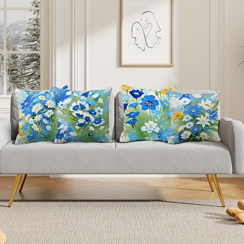 Pillow Covers Set of 4 Rural F - Pillow Insert 18X18 ulasan dan harga