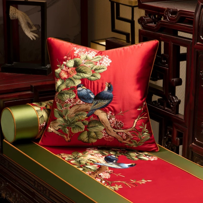 Luxurious Embroidered Silk-lik - Pillow Insert 18X18 ulasan dan harga
