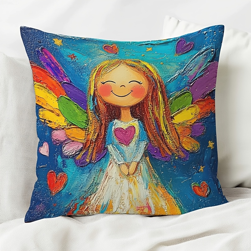 Colorful Angel Wings Pillow Co - Pillow Insert 18X18 ulasan dan harga