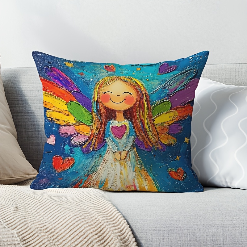 Colorful Angel Wings Pillow Co - Pillow Insert 18X18 ulasan dan harga
