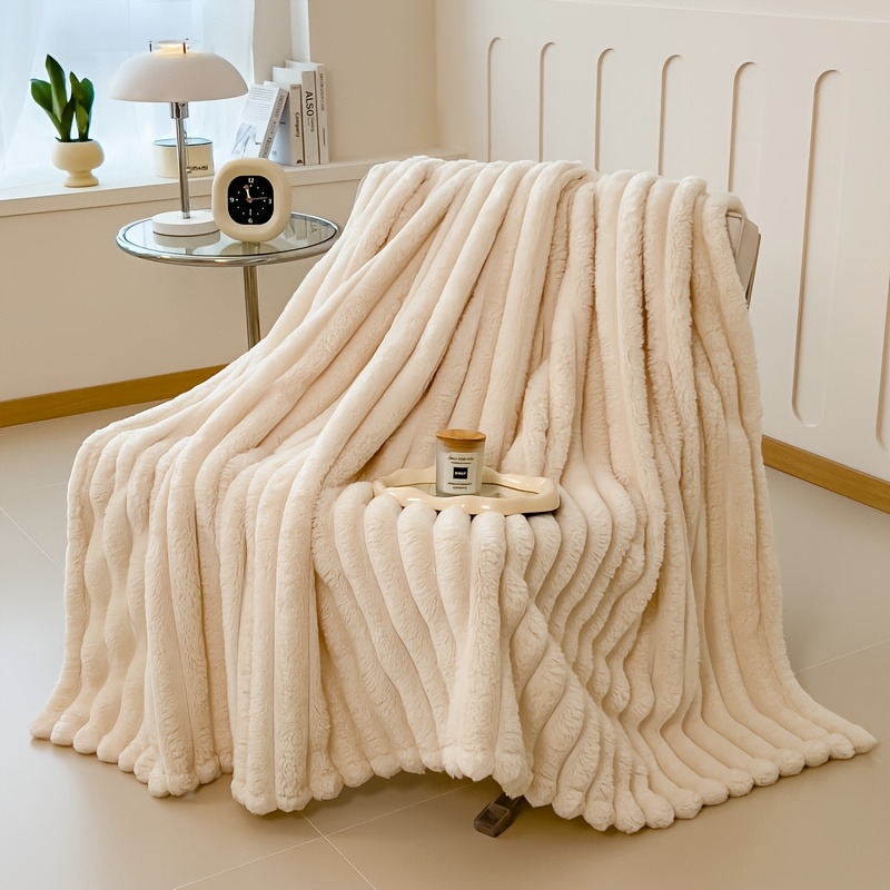 Solid Thickened Wide Striped F - Weighted Blanket 15Lb ulasan dan harga