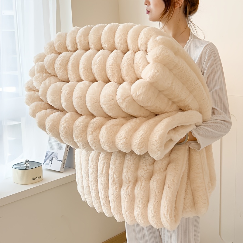 Solid Thickened Wide Striped F - Weighted Blanket 15Lb ulasan dan harga