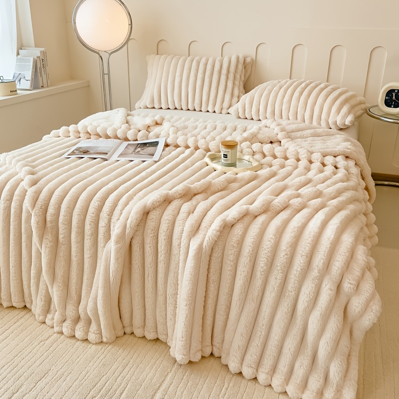 Solid Thickened Wide Striped F - Weighted Blanket 15Lb ulasan dan harga