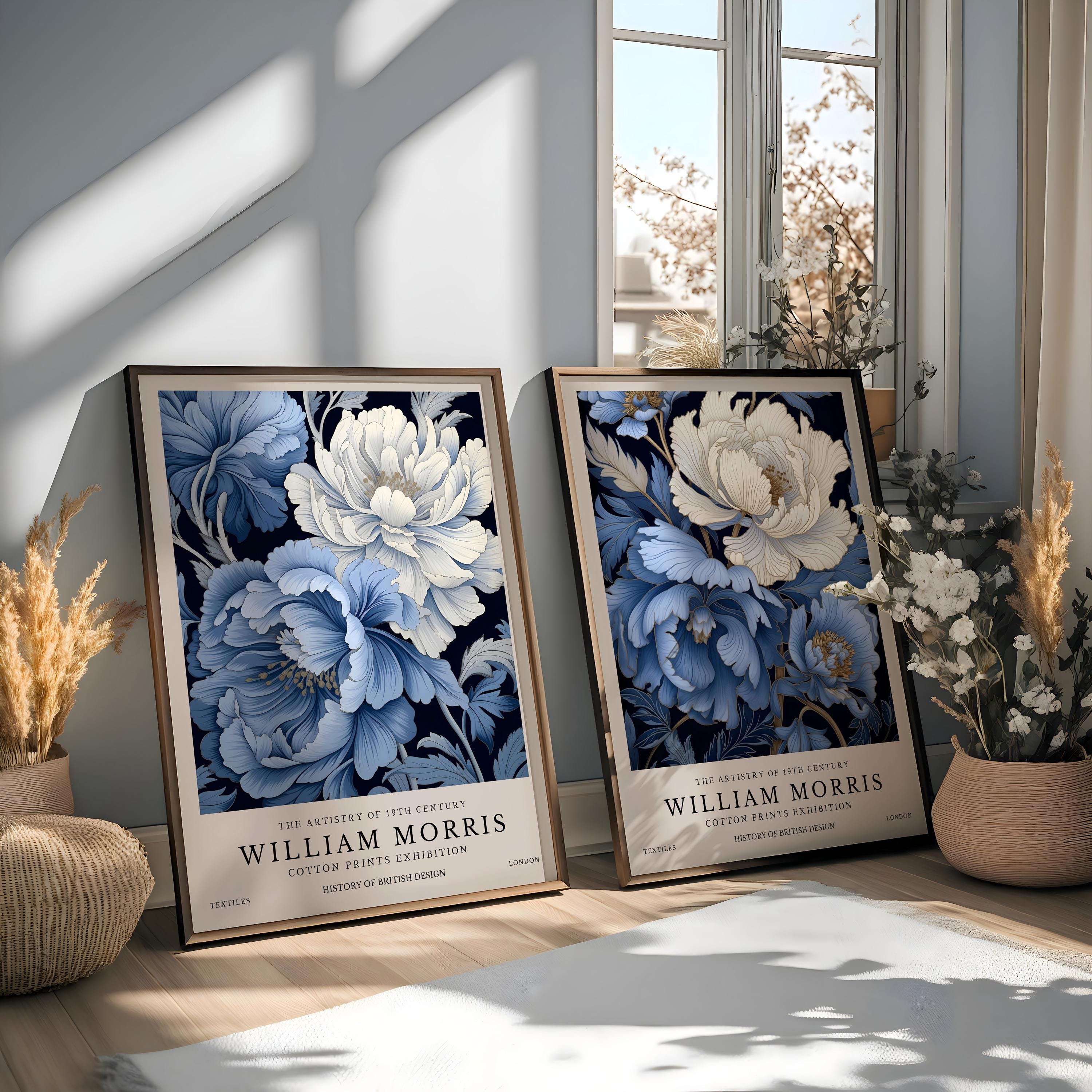 William Morris Blue Floral Pri - Home Textiles Exhibition ulasan dan harga