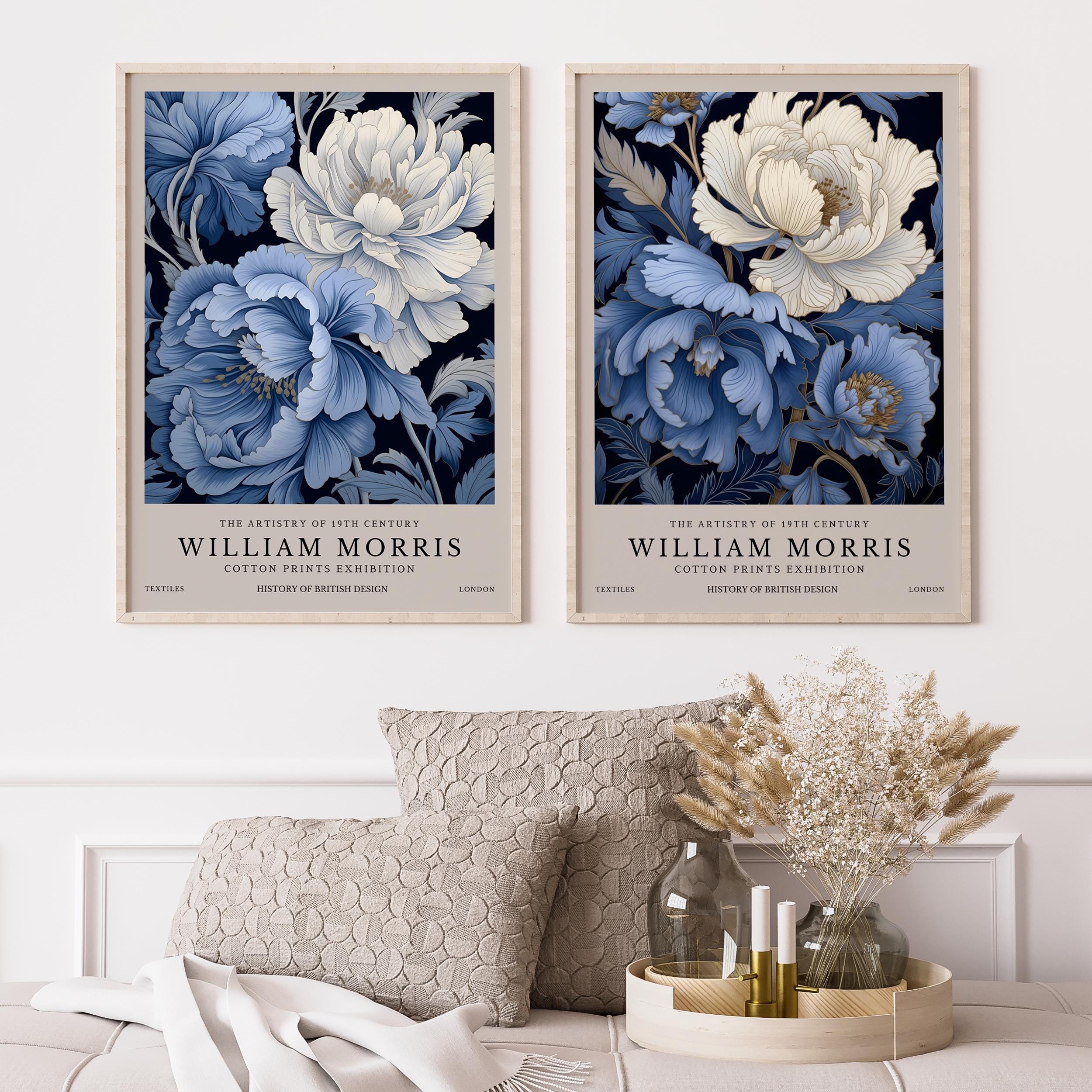 William Morris Blue Floral Pri - Home Textiles Exhibition ulasan dan harga