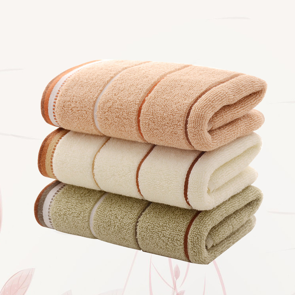 3Pcs Face Towels Cotton Stripe - Home Textiles In Pakistan ulasan dan harga