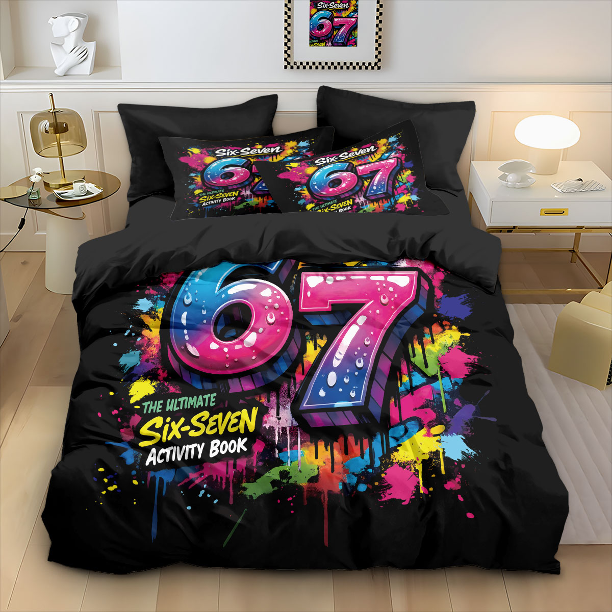 3pcs Graffiti Style Game Contr - Home Textiles Bedding ulasan dan harga