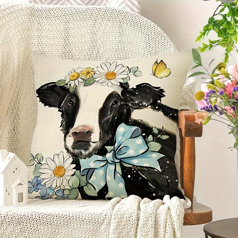Pillow Covers Set of 4 Farm An - Pillow Insert 18X18 ulasan dan harga