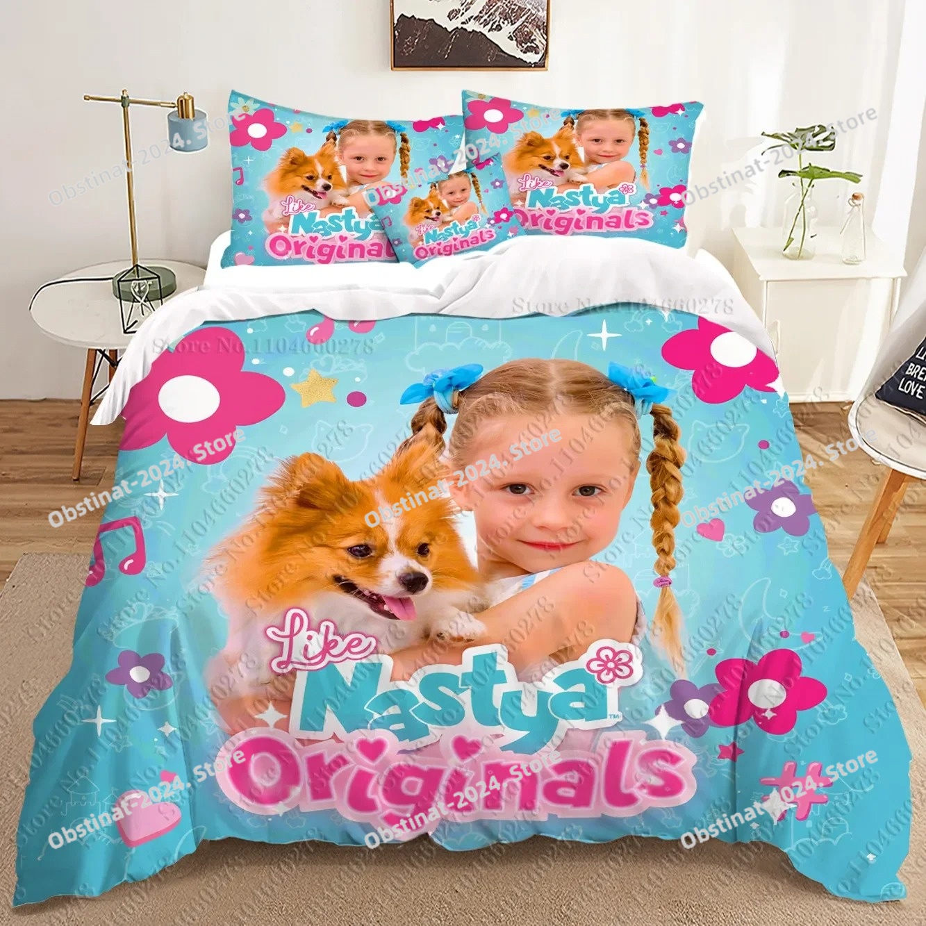 fashion Anime Nastya 3D Beddin - Home Textiles Bedding ulasan dan harga