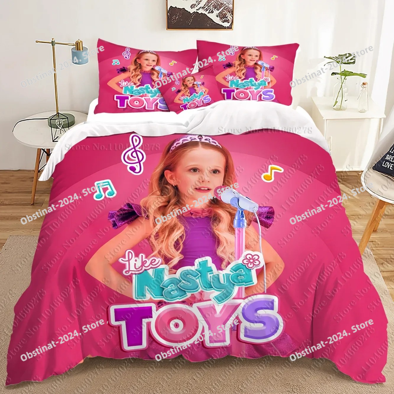 fashion Anime Nastya 3D Beddin - Home Textiles Bedding ulasan dan harga