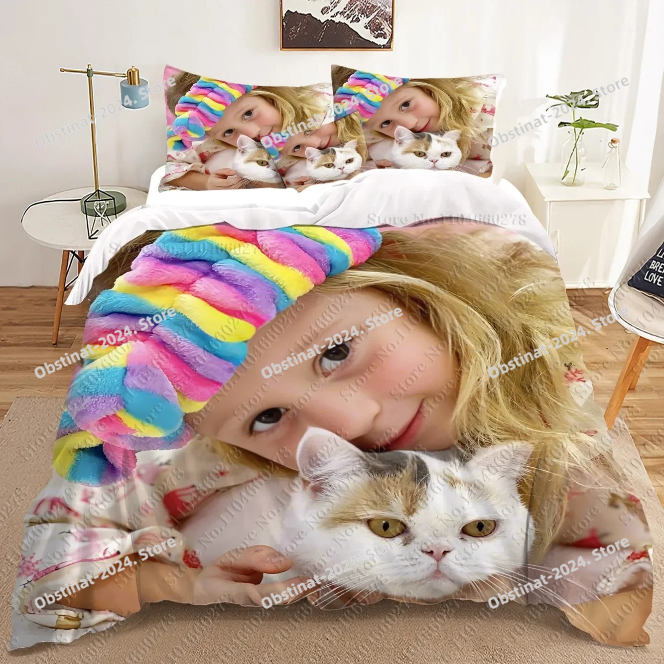 fashion Anime Nastya 3D Beddin - Home Textiles Bedding ulasan dan harga