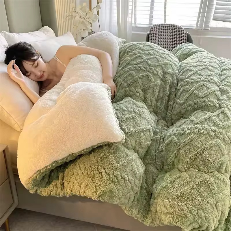 High End Thickened Winter Warm - Weighted Blanket 15Lb ulasan dan harga