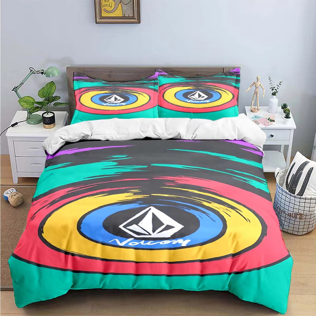 New V-VOLCOM 3d Print Bedding  - Home Textiles Bedding ulasan dan harga