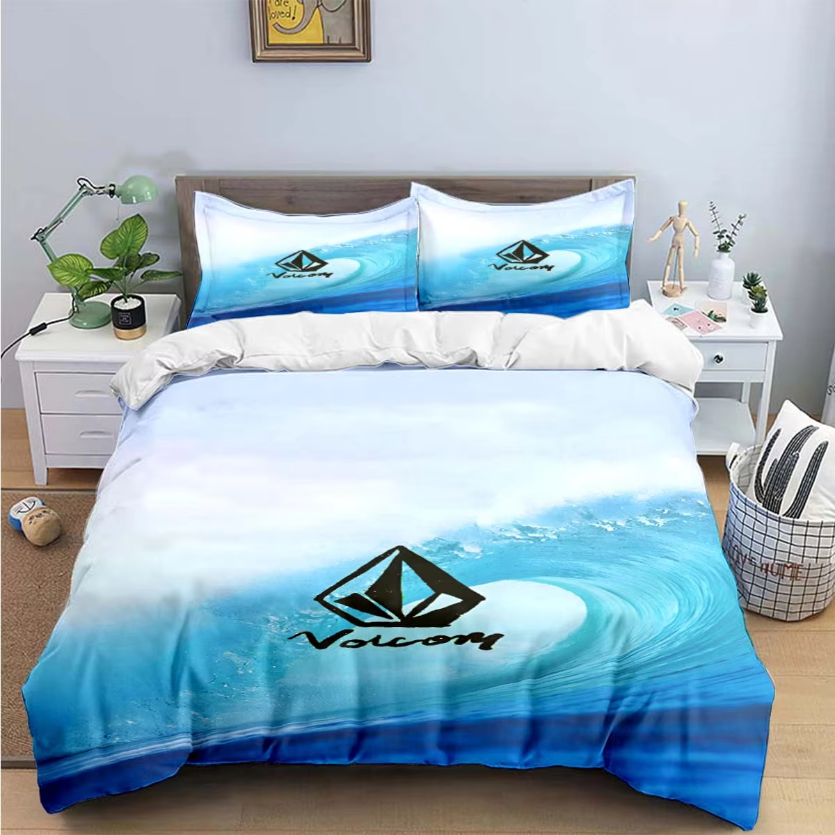 New V-VOLCOM 3d Print Bedding  - Home Textiles Bedding ulasan dan harga