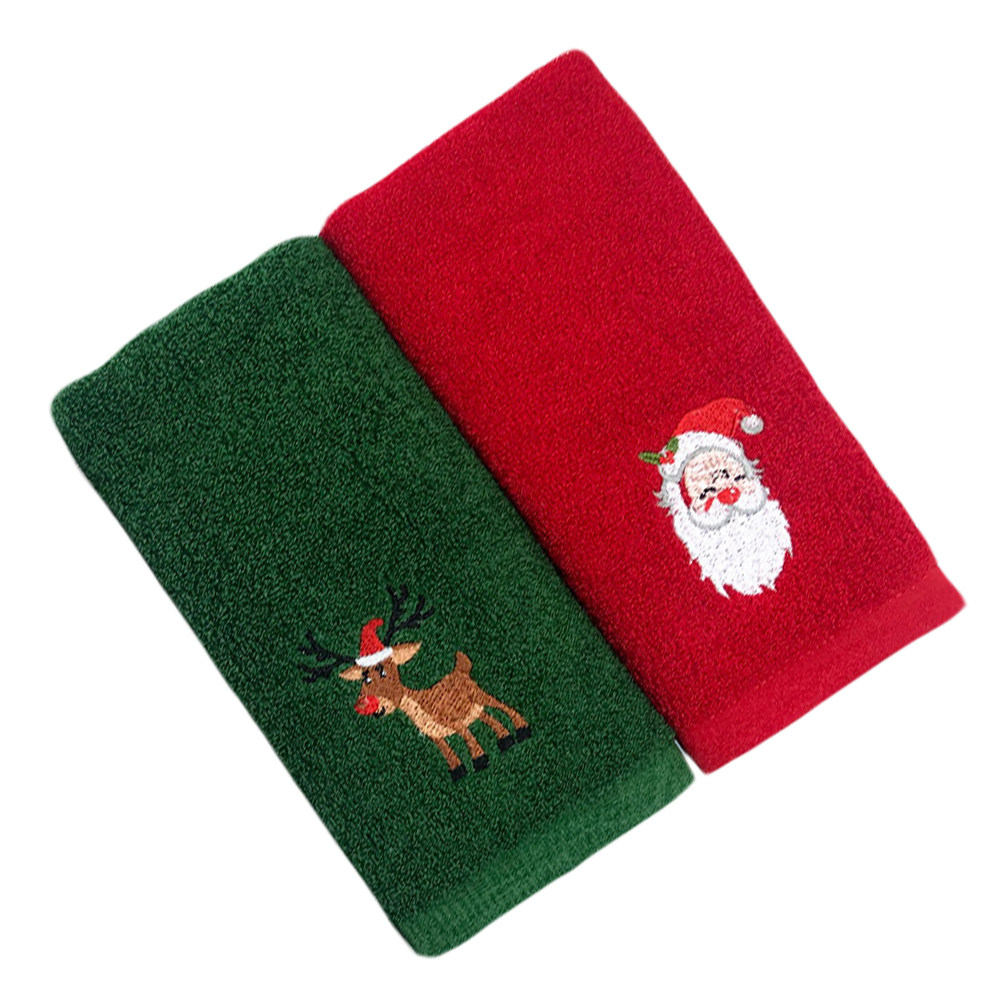 2pcs Embroidery Towel Set Chri - Home Textiles In Pakistan ulasan dan harga