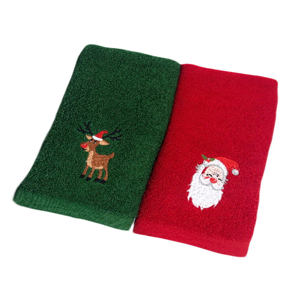 2pcs Embroidery Towel Set Chri - Home Textiles In Pakistan ulasan dan harga