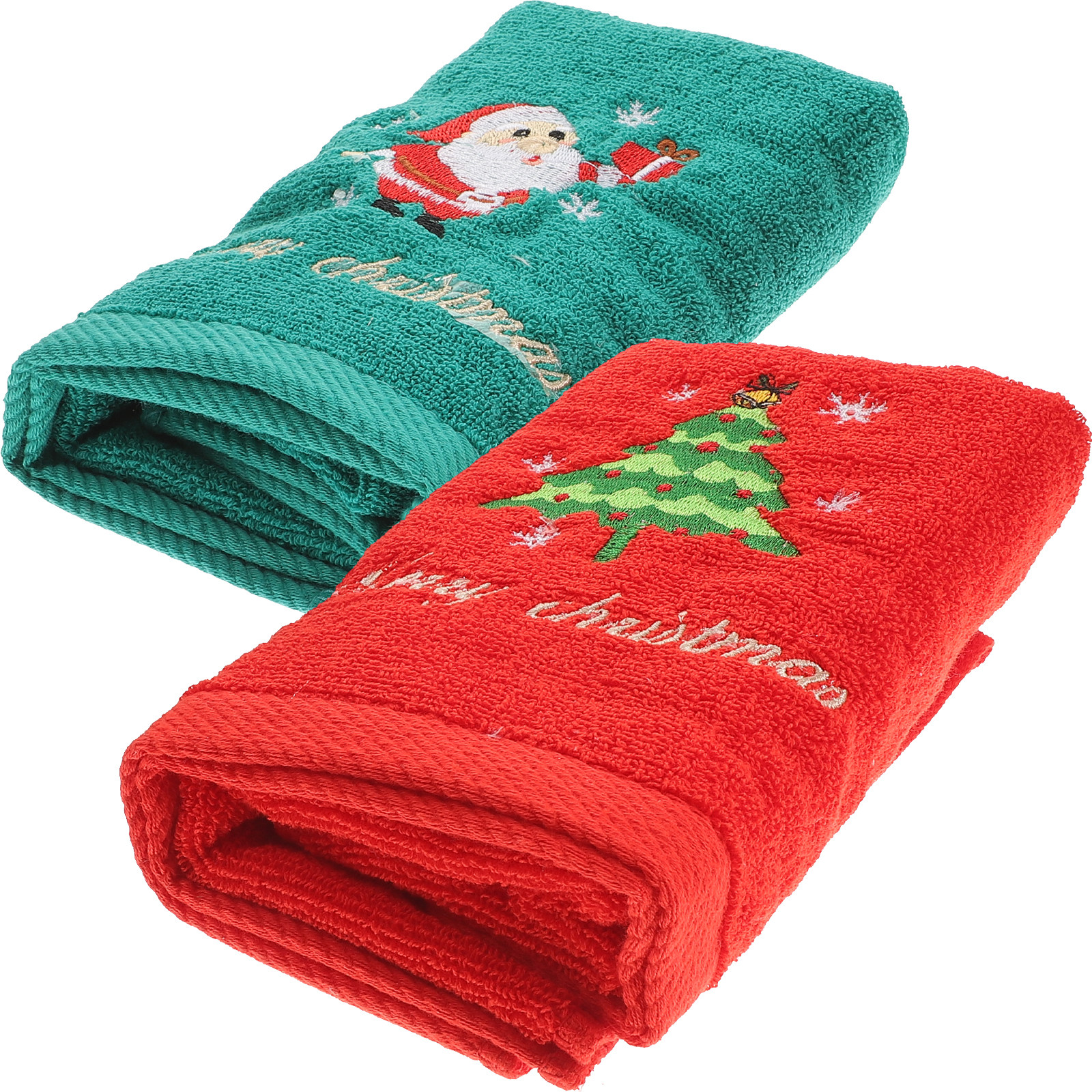 2Pcs Christmas Cotton Towels E - Home Textiles In Pakistan ulasan dan harga