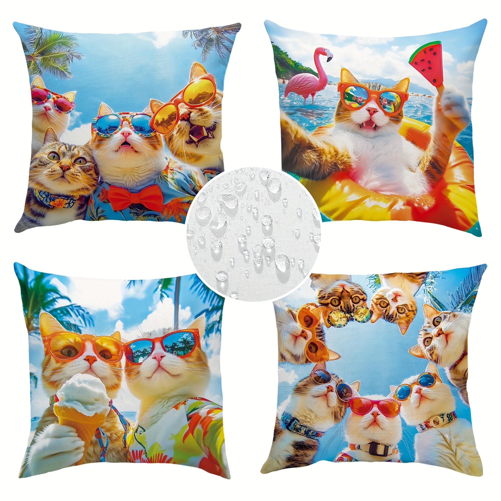 Pillow Covers Set of 4 Tropica - Pillow Insert 18X18 ulasan dan harga