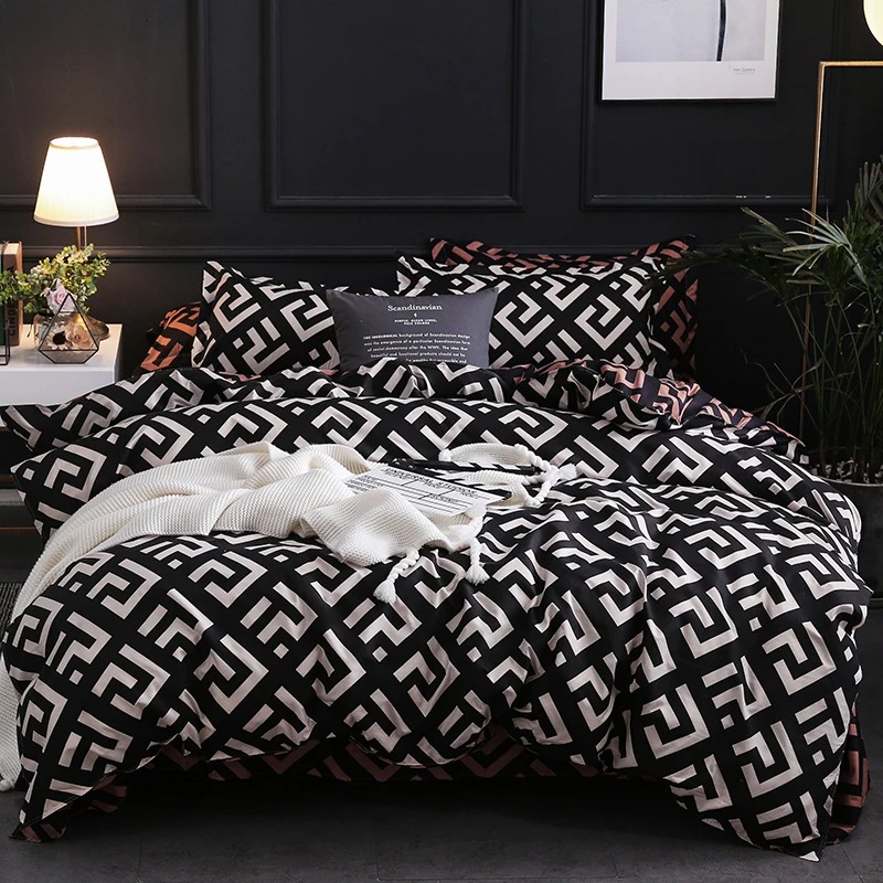 Luxury Black Bedding Comforter - Home Textiles Bedding ulasan dan harga