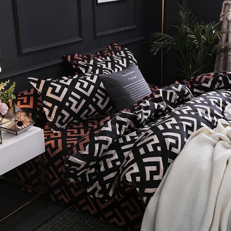 Luxury Black Bedding Comforter - Home Textiles Bedding ulasan dan harga