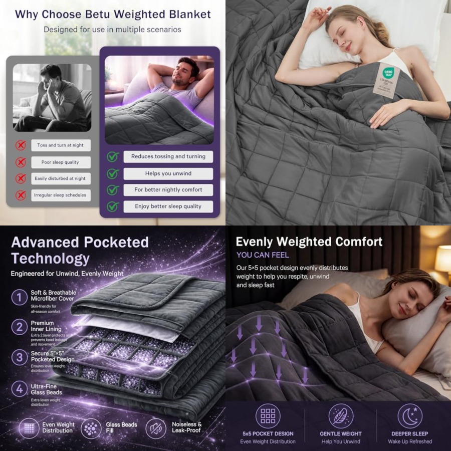 Weighted Blanket for Adults 20 - Weighted Blanket 15Lb ulasan dan harga