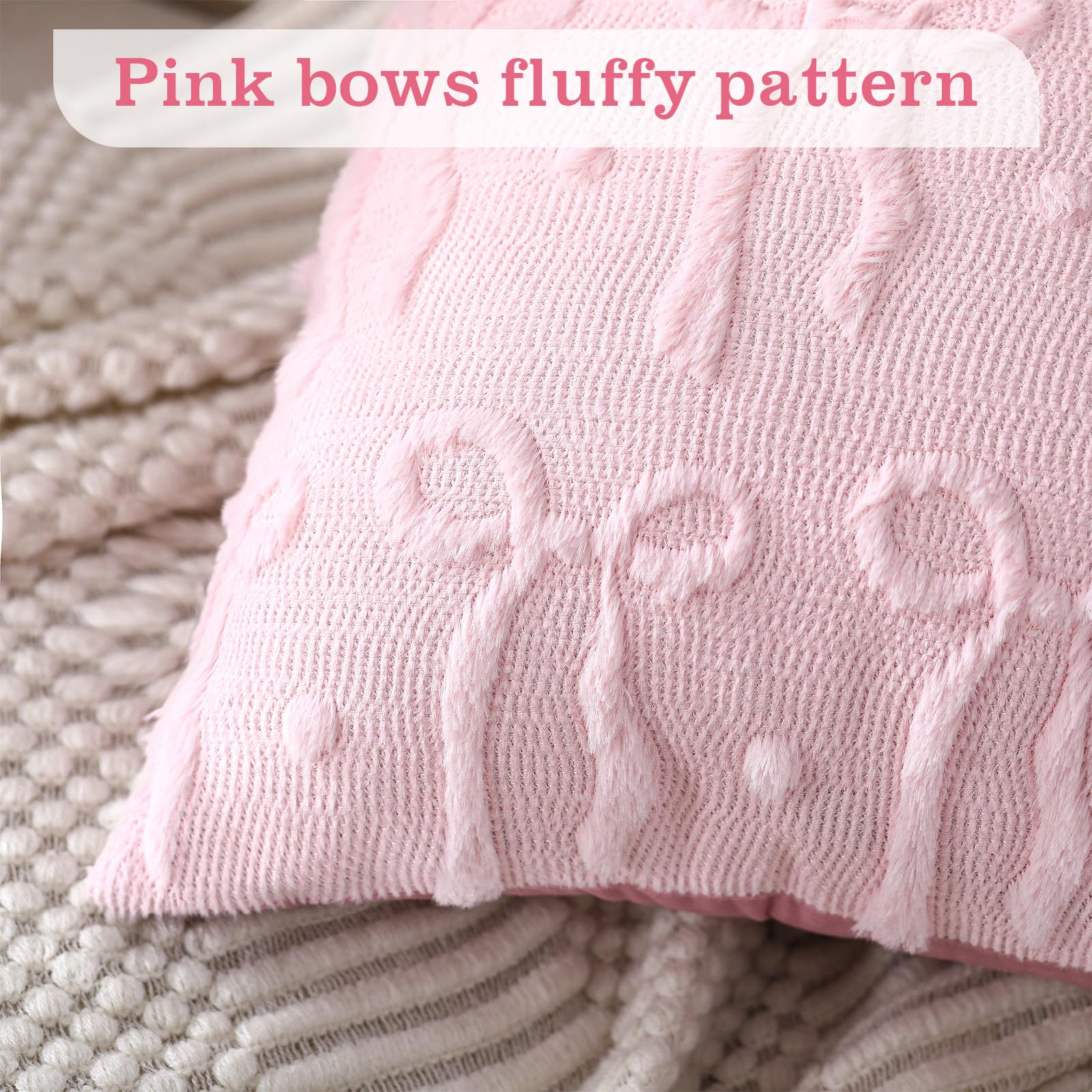 Pink Bow Throw Pillow Covers 1 - Pillow Insert 18X18 ulasan dan harga