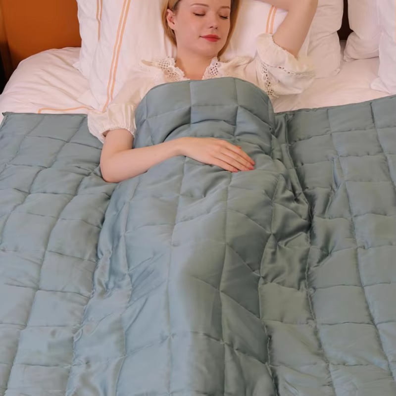 7 Layers Bamboo Warm and Cooli - Weighted Blanket 15Lb ulasan dan harga