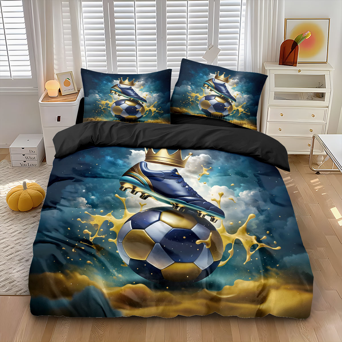Soccer Football Print Duvet Co - Home Textiles Bedding ulasan dan harga