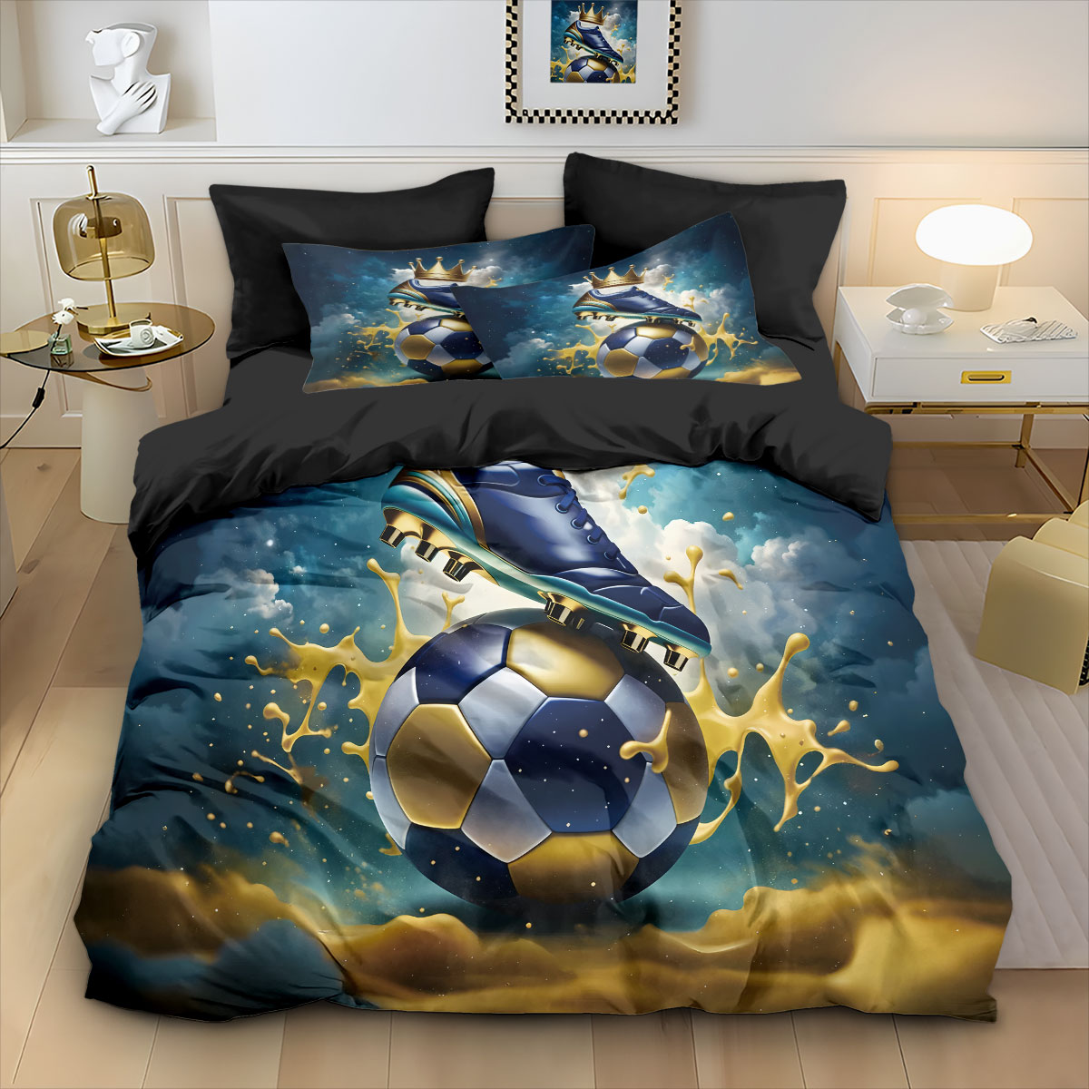 Soccer Football Print Duvet Co - Home Textiles Bedding ulasan dan harga